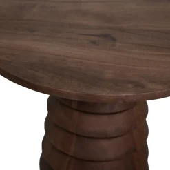 DÉJA Bijzettafel Marín Walnoot Rond 46cm