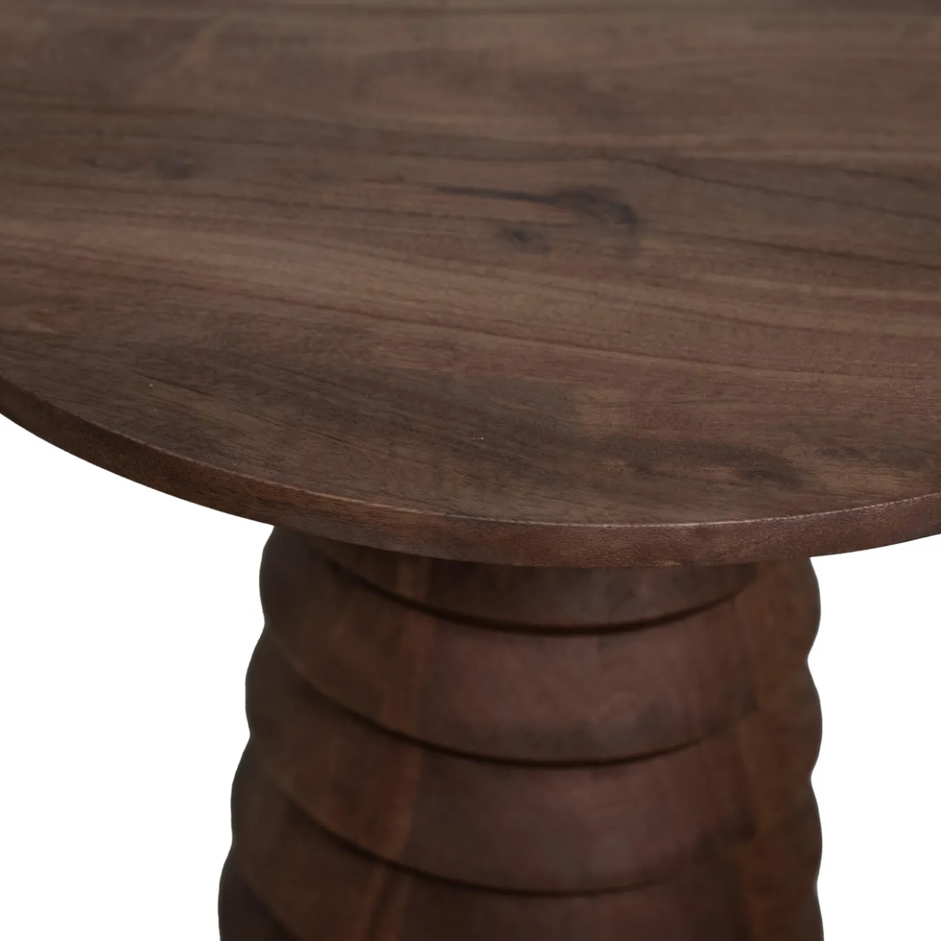 DÉJA Bijzettafel Marín Walnoot Rond 46cm