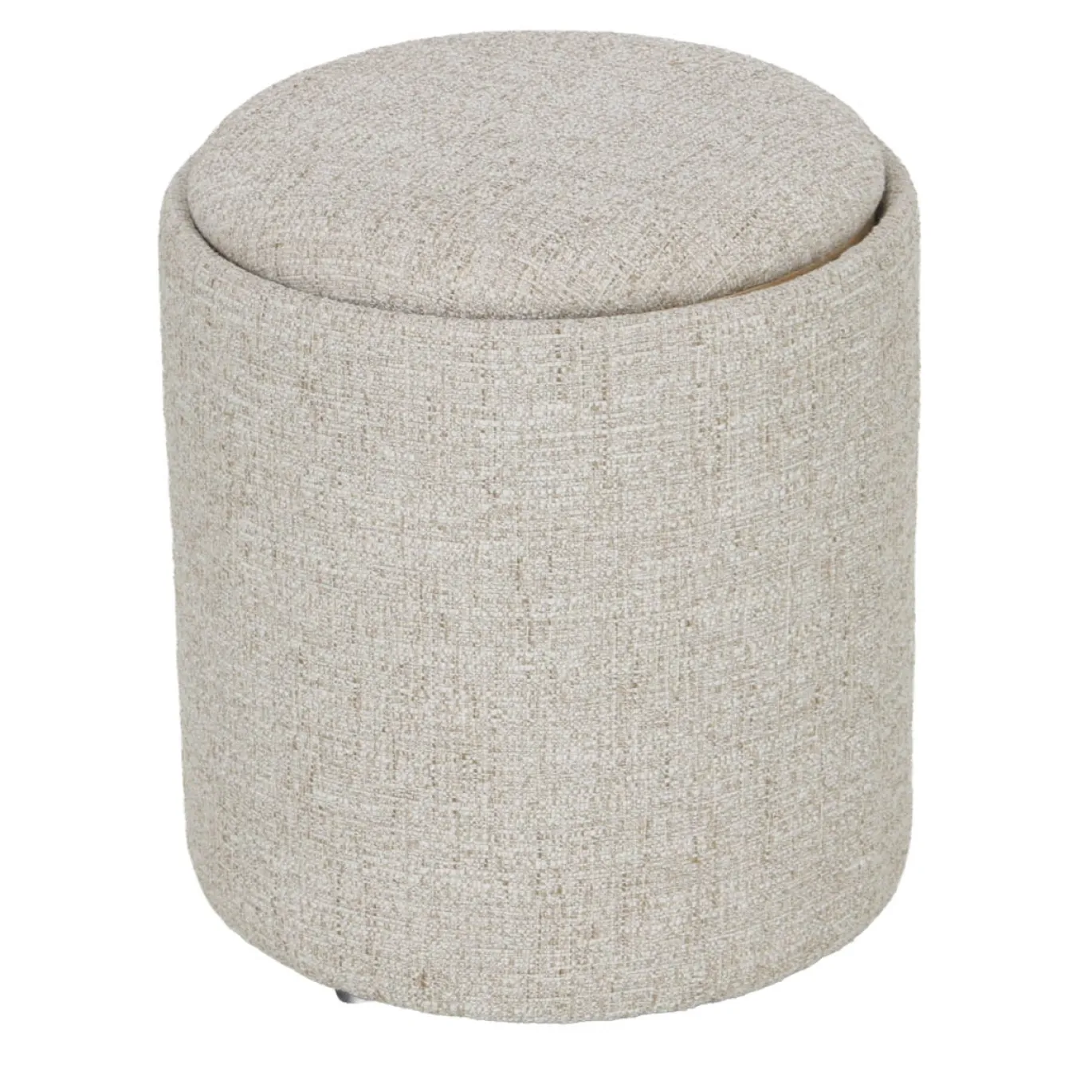 DÉJA Bijzettafel Zara Beige/Naturel Rond met Opbergruimte 40cm