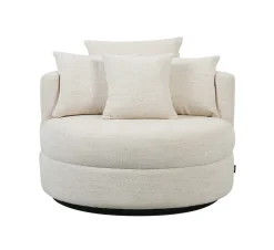 DÉJA Draaifauteuil Miles Beige Rond