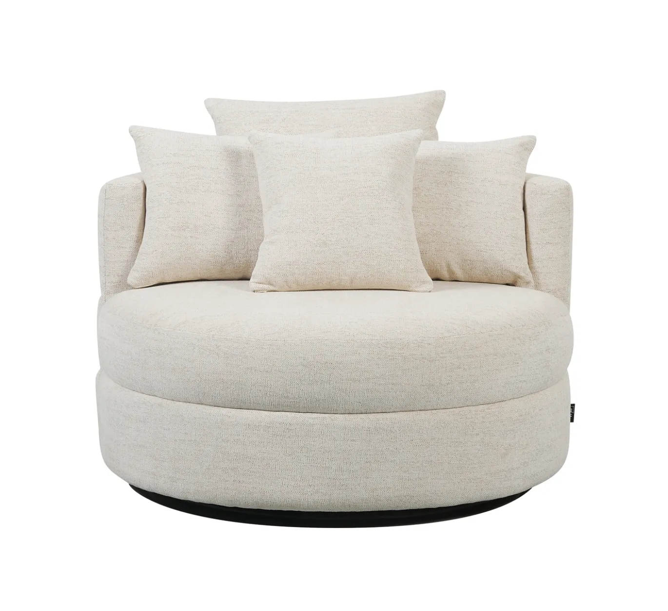 DÉJA Draaifauteuil Miles Beige Rond