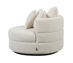 DÉJA Draaifauteuil Miles Beige Rond