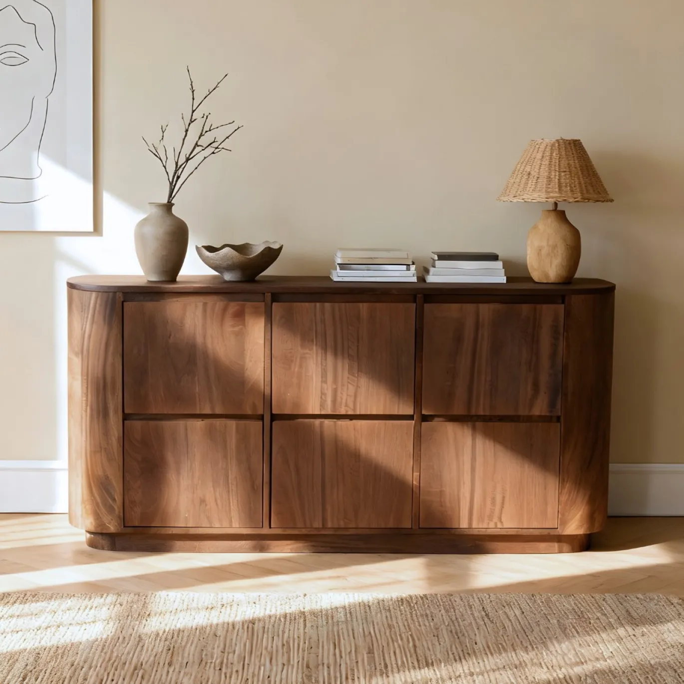 DÉJA Dressoir Zenia Walnoot 160cm