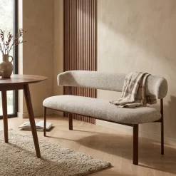 DÉJA Eetkamerbank Alamo Beige/Walnoot 200cm