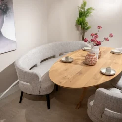 DÉJA Eetkamerbank Alkmaar Ovaal Bisque Oasis 240cm