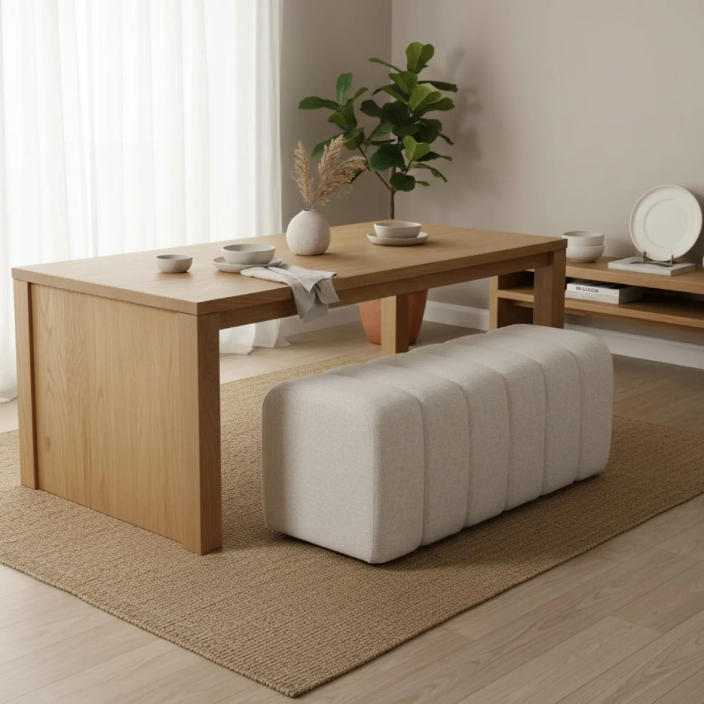 DÉJA Eetkamerbank Bogense Beige 120cm