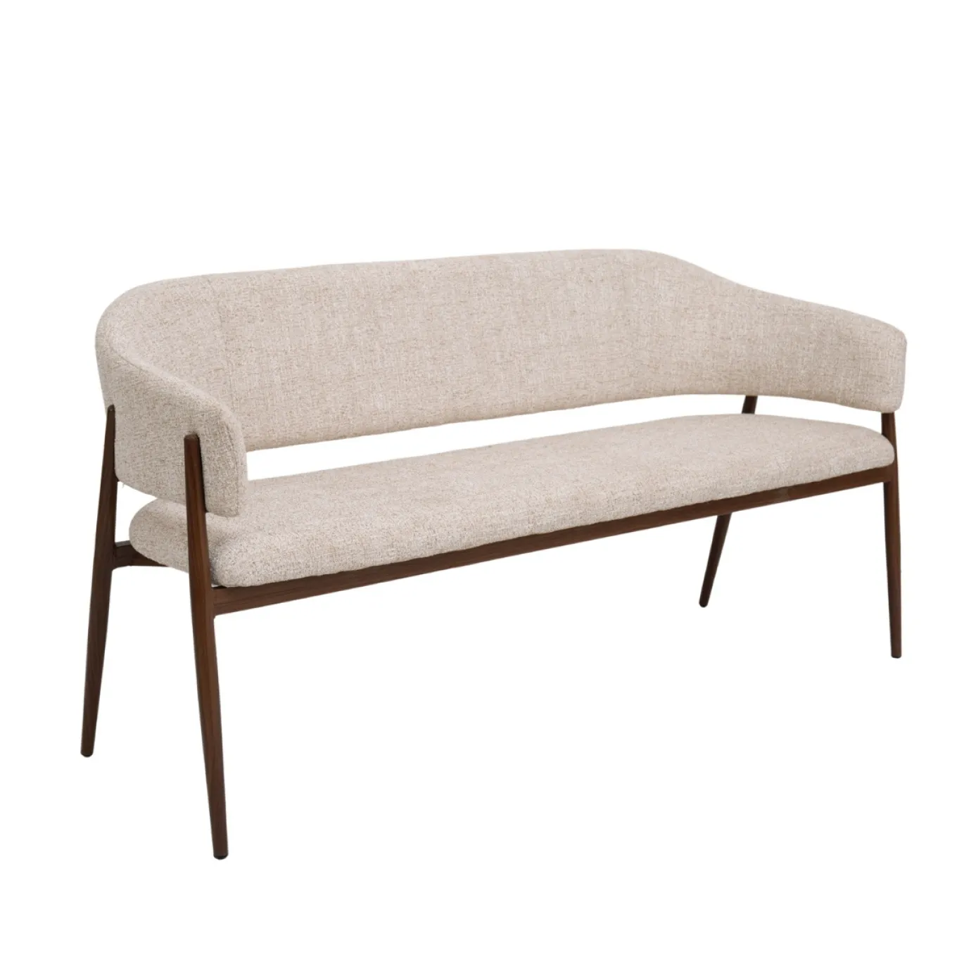 DÉJA Eetkamerbank Dénia Beige/Walnoot 180cm