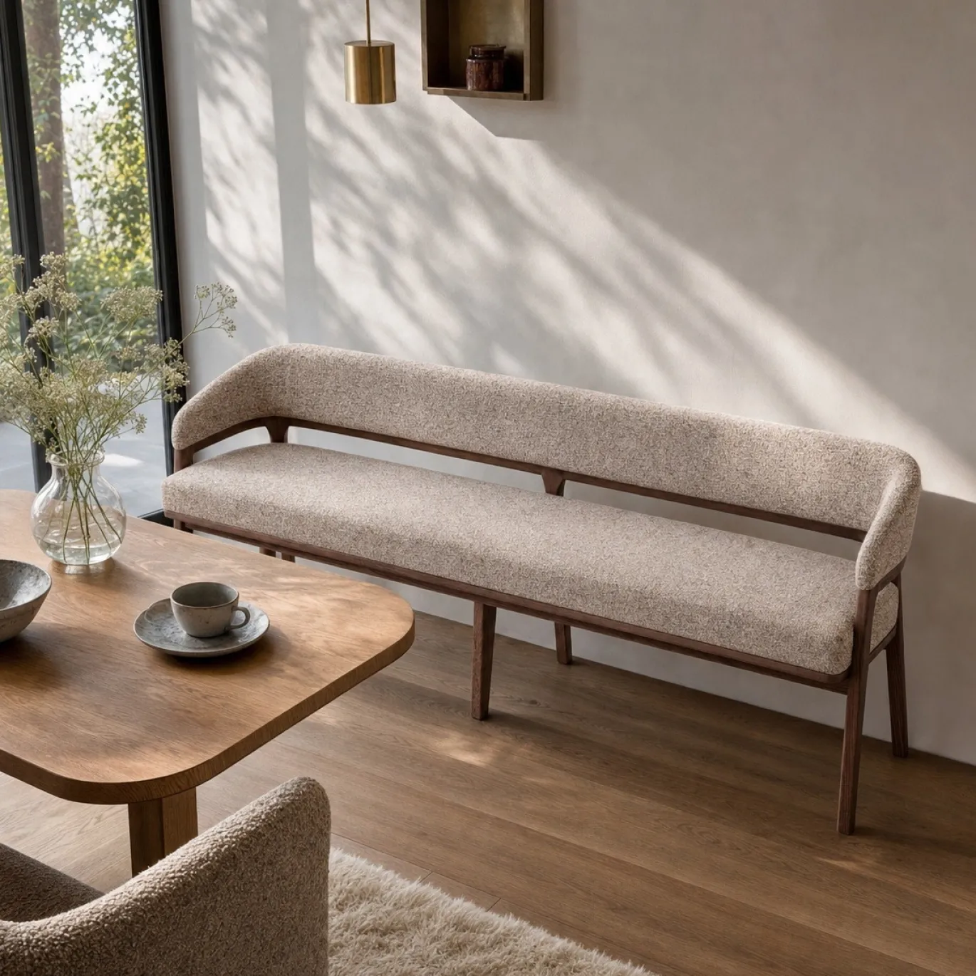 DÉJA Eetkamerbank Dory Mokka/Walnoot Oasis 247cm