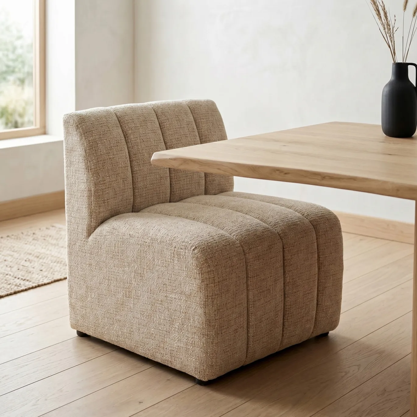 DÉJA Eetkamerbank Kent Element Beige Chenille