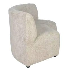 DÉJA Eetkamerbank Kent Rond Beige Chenille