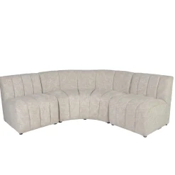 DÉJA Eetkamerbank Kent Rond Beige Chenille