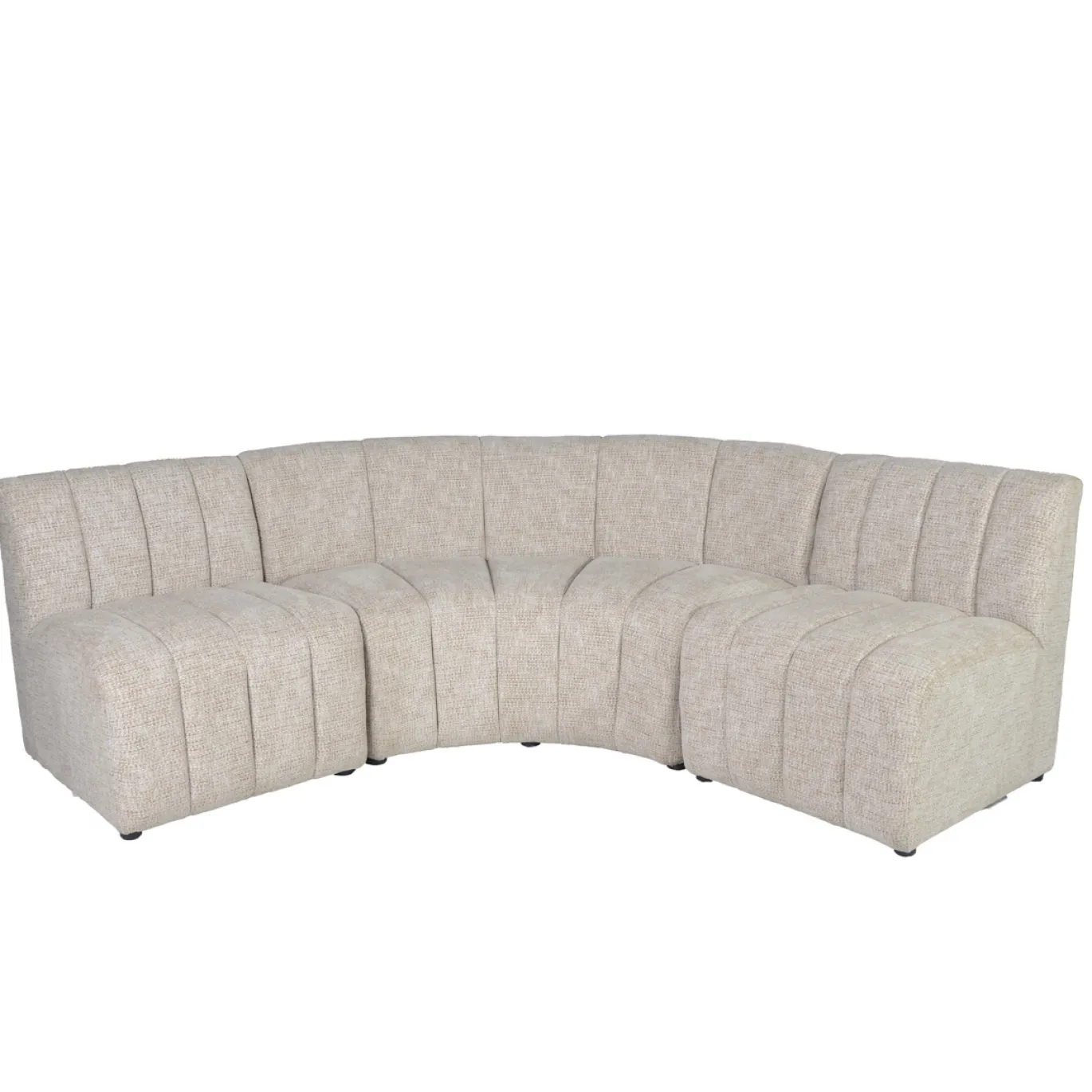 DÉJA Eetkamerbank Kent Rond Beige Chenille