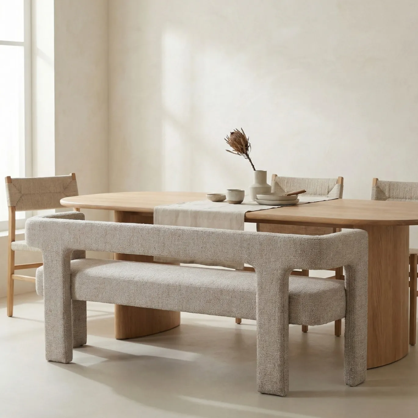 DÉJA Eetkamerbank Seto Beige 200cm