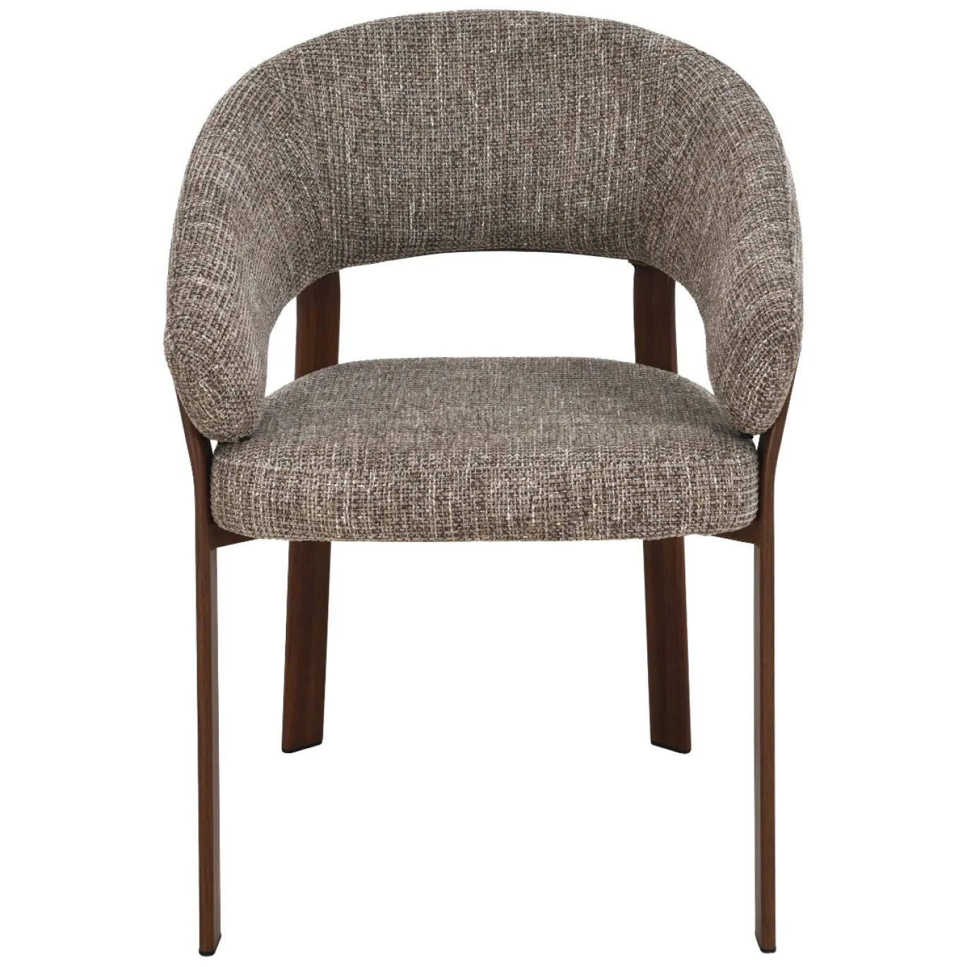 DÉJA Eetkamerstoel Chera Taupe/Walnoot
