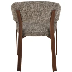 DÉJA Eetkamerstoel Chera Taupe/Walnoot
