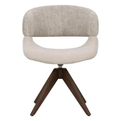 DÉJA Eetkamerstoel Foss Beige/Walnoot Draaibaar