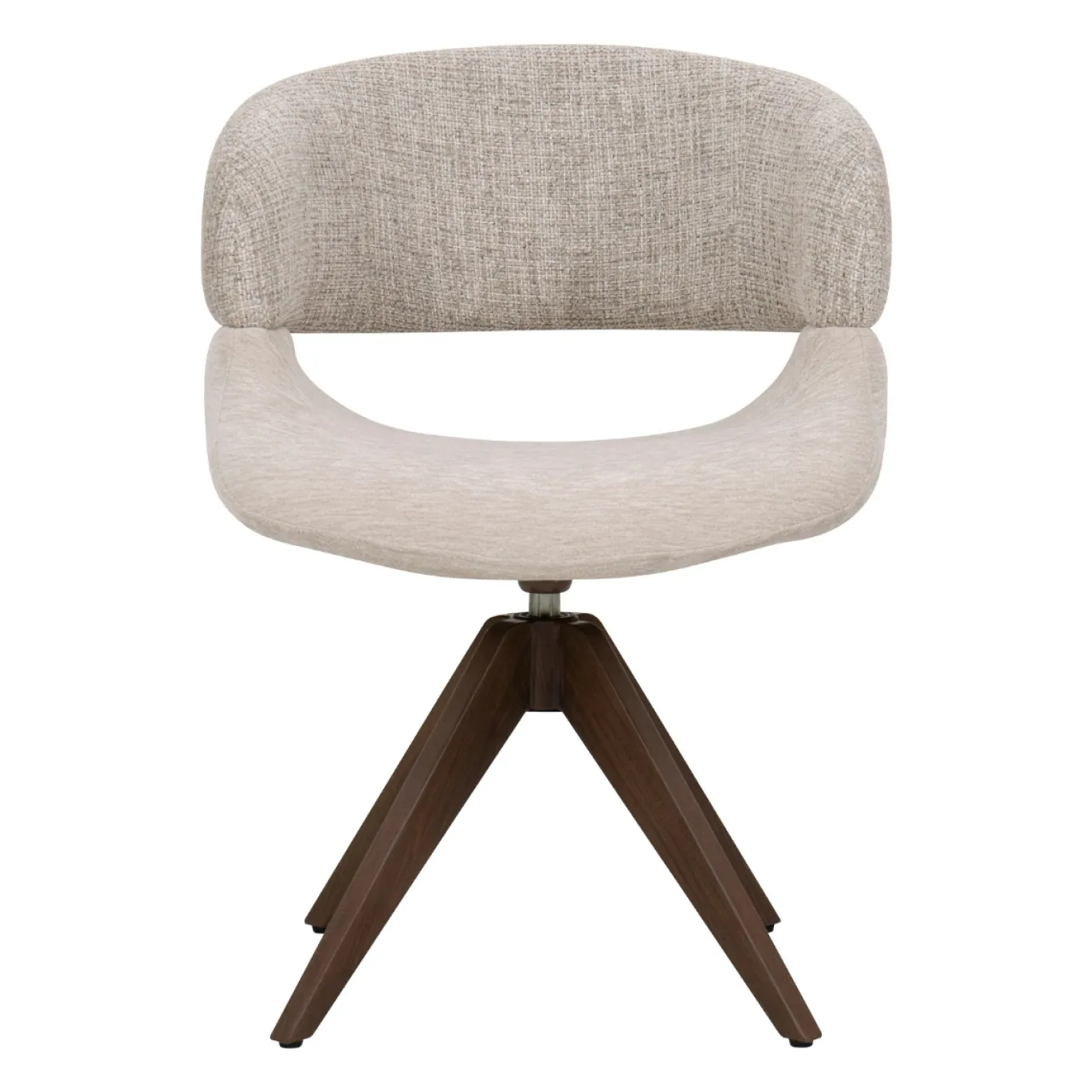 DÉJA Eetkamerstoel Foss Beige/Walnoot Draaibaar