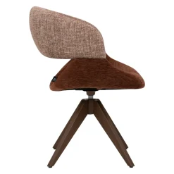 DÉJA Eetkamerstoel Foss Kastanjebruin/Walnoot Draaibaar