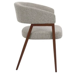 DÉJA Eetkamerstoel Fureso Taupe/Walnoot