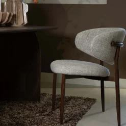 DÉJA Eetkamerstoel Jessie Taupe/Walnoot