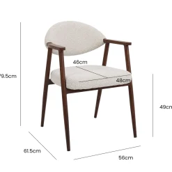 DÉJA Eetkamerstoel Karup Beige/Walnoot