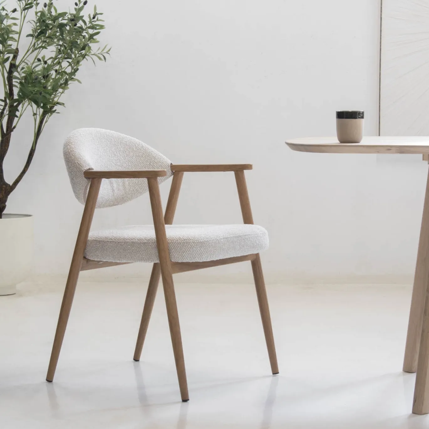 DÉJA Eetkamerstoel Karup Beige/Naturel