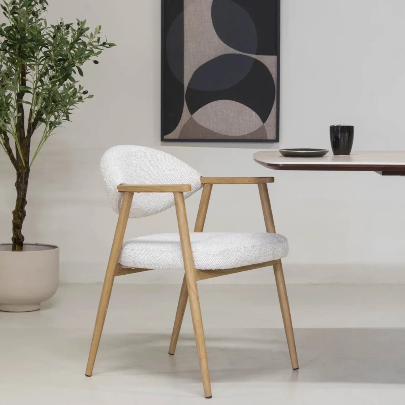 DÉJA Eetkamerstoel Karup Beige/Naturel