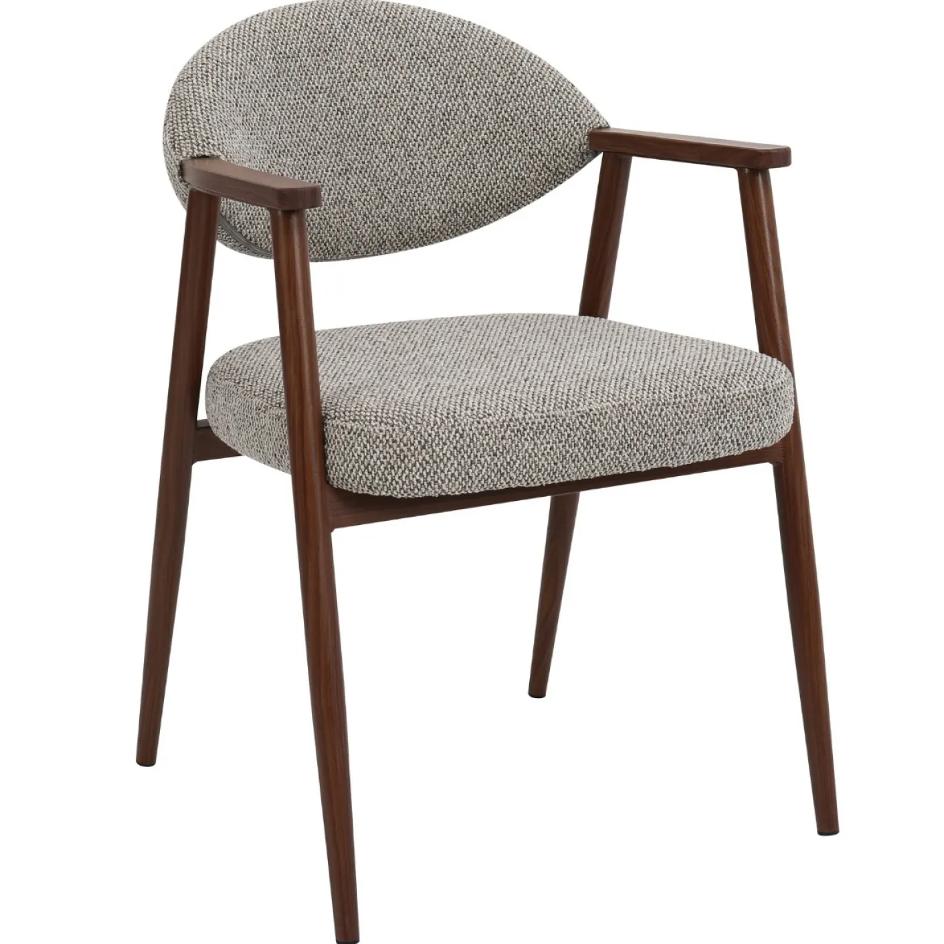 DÉJA Eetkamerstoel Karup Taupe/Walnoot