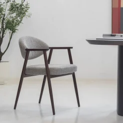 DÉJA Eetkamerstoel Karup Taupe/Walnoot