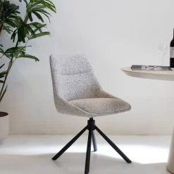 DÉJA Eetkamerstoel Malou Beige/Zwart Draaibaar