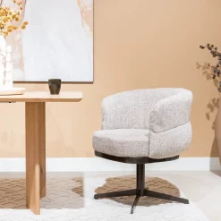 DÉJA Eetkamerstoel Maribel Beige/Brons Draaibaar