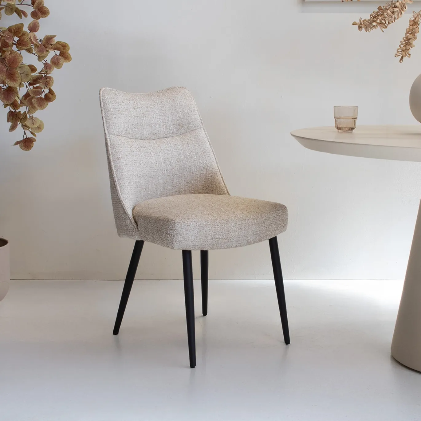 DÉJA Eetkamerstoel Meau Beige/Zwart