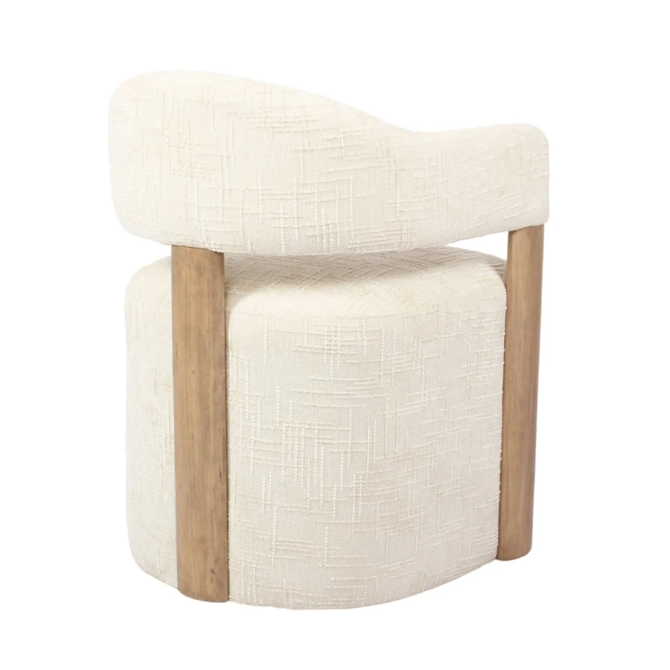 DÉJA Eetkamerstoel Niva Beige/Walnoot met Wielen