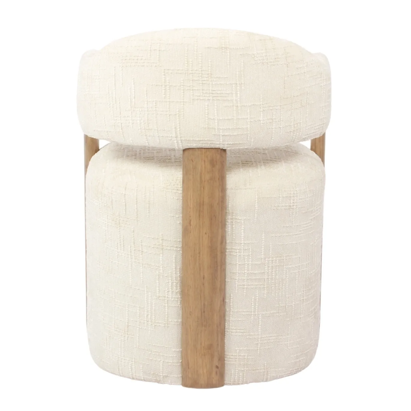 DÉJA Eetkamerstoel Niva Beige/Walnoot met Wielen