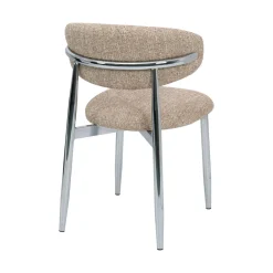 DÉJA Eetkamerstoel Skara Taupe/Chrome