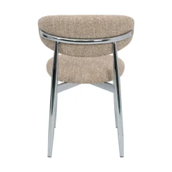 DÉJA Eetkamerstoel Skara Taupe/Chrome