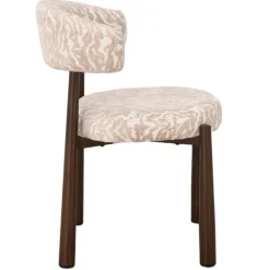DÉJA Eetkamerstoel Swirl Beige/Walnoot