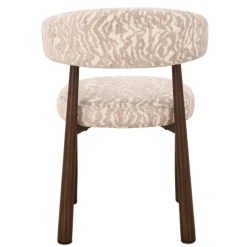 DÉJA Eetkamerstoel Swirl Beige/Walnoot