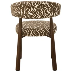 DÉJA Eetkamerstoel Swirl Taupe/Walnoot