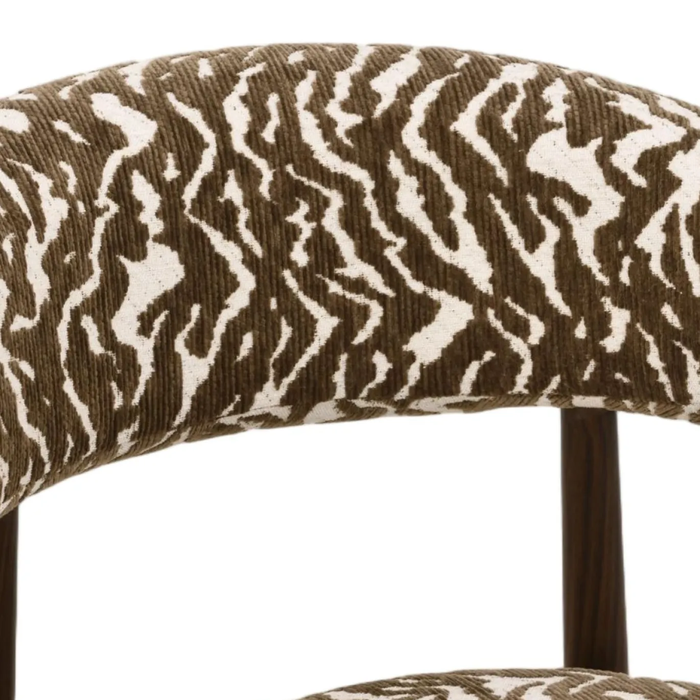 DÉJA Eetkamerstoel Swirl Taupe/Walnoot