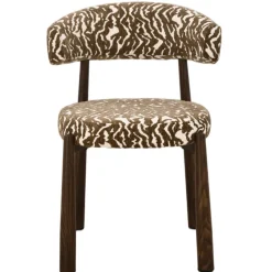 DÉJA Eetkamerstoel Swirl Taupe/Walnoot