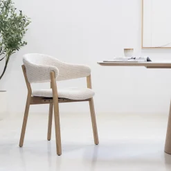 DÉJA Eetkamerstoel Uppsala Beige/Naturel Eiken