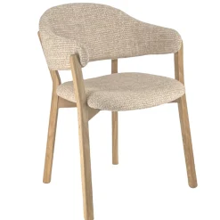 DÉJA Eetkamerstoel Uppsala Taupe/Naturel Eiken