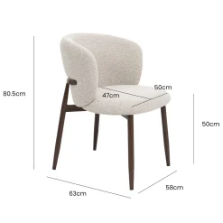 DÉJA Eetkamerstoel Varde Beige/Beige