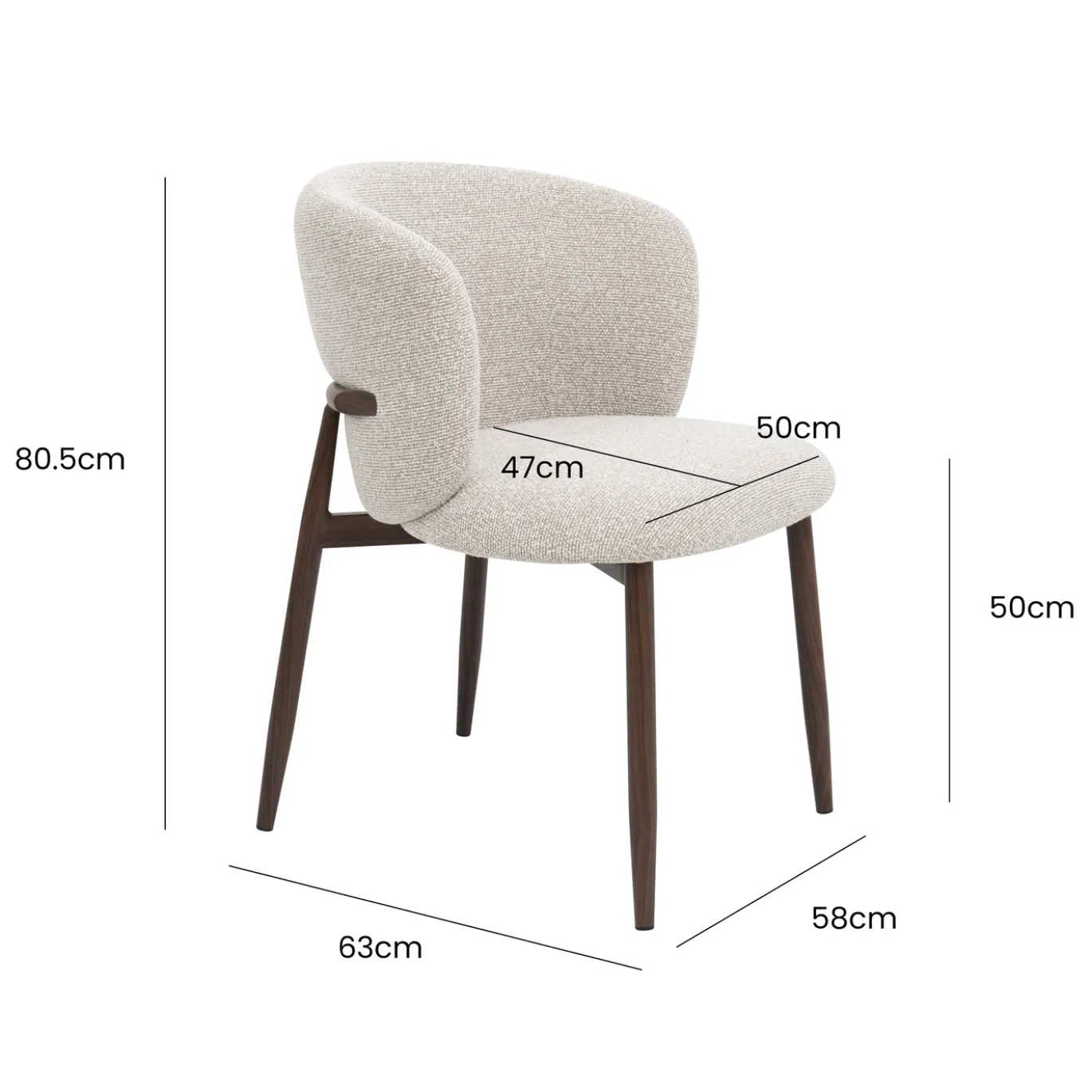 DÉJA Eetkamerstoel Varde Beige/Beige
