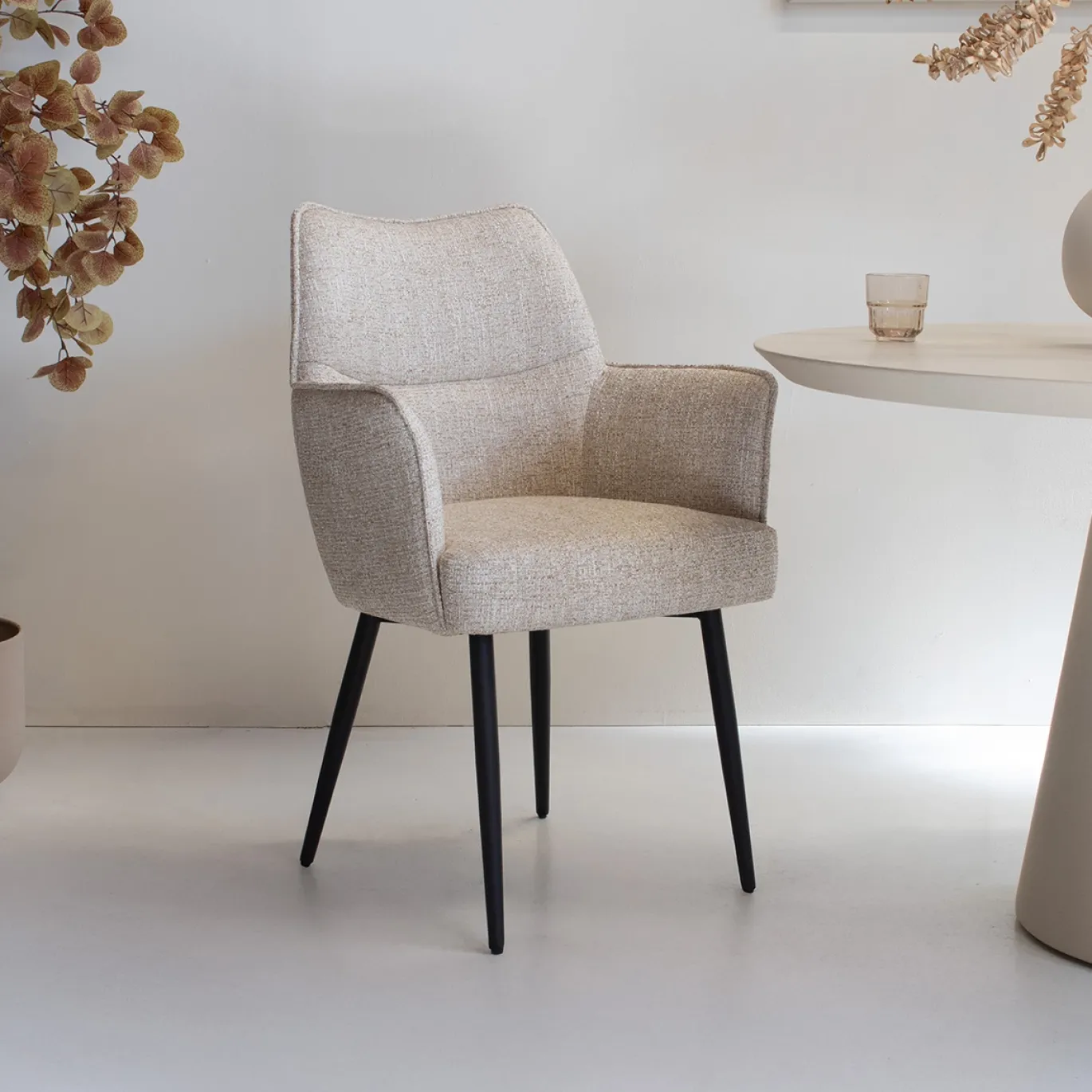 DÉJA Eetkamerstoel Zayn Beige/Zwart