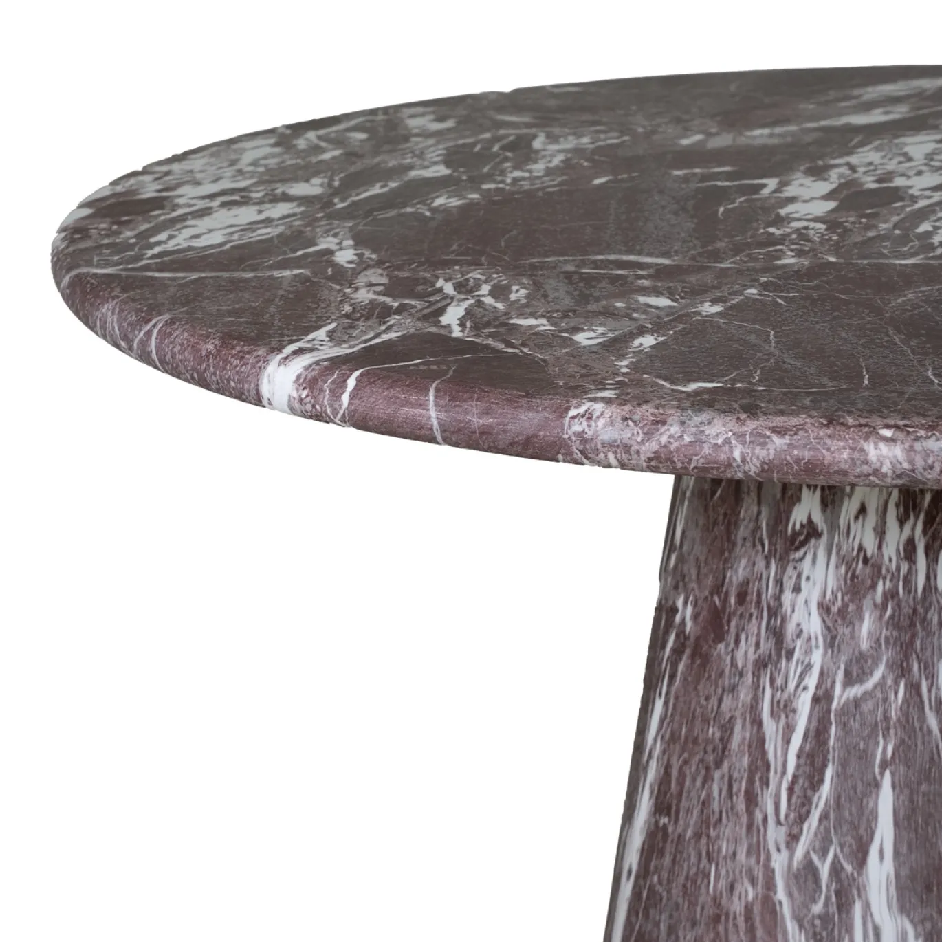 DÉJA Eettafel Brunn Rood Marmer Rond 130cm