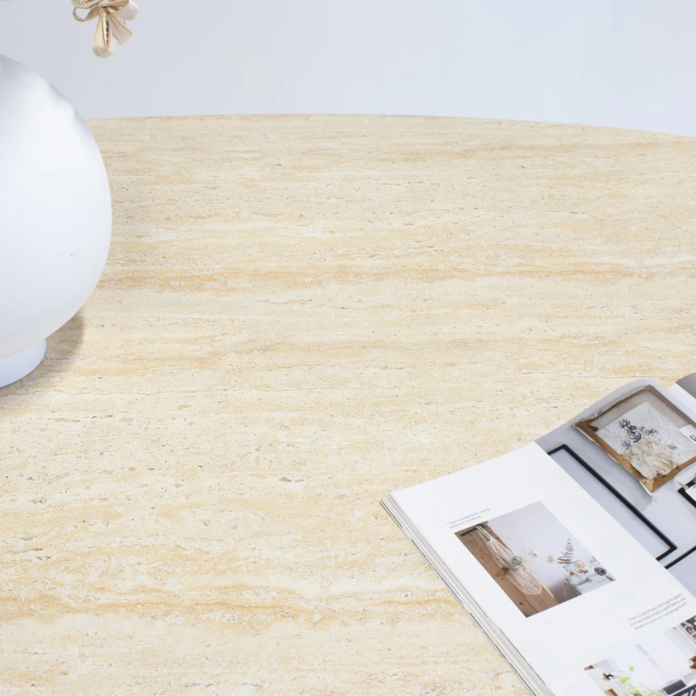 DÉJA Eettafel Brunn Travertin Ovaal 200cm