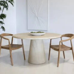 DÉJA Eettafel Brunn Travertin Rond 130cm
