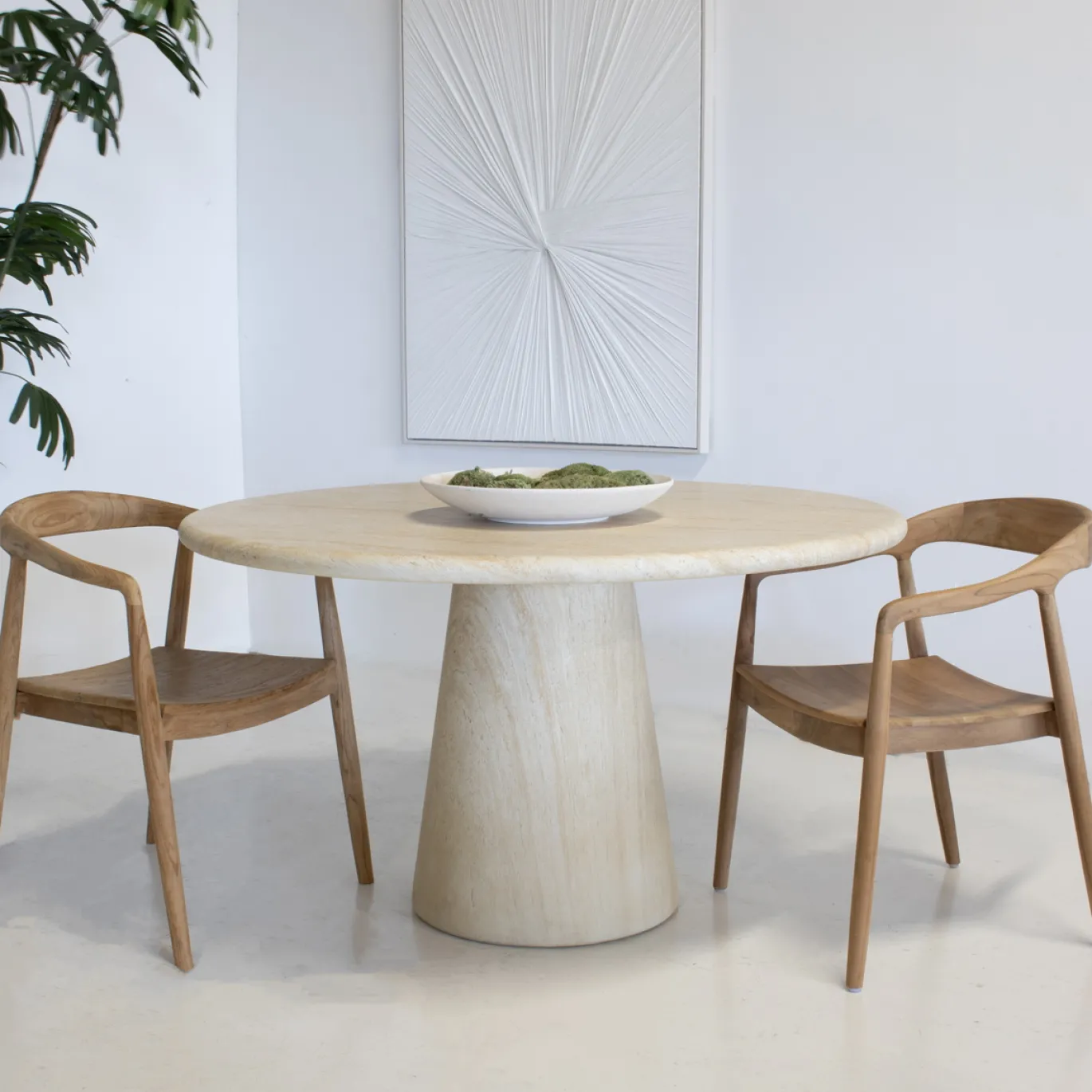 DÉJA Eettafel Brunn Travertin Rond 130cm